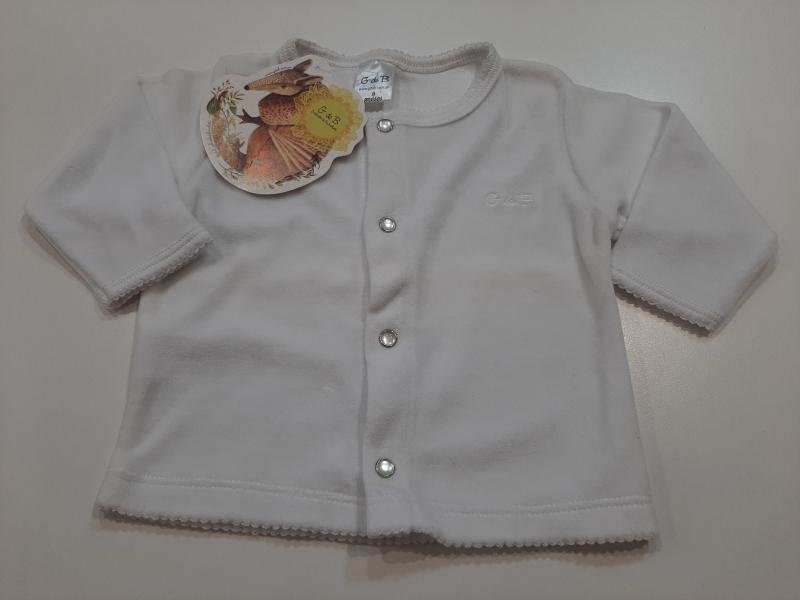 SAQUITO PLUSH LISO BLANCO T.9.M