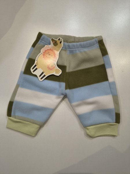 PANTALON MICROPOLAR RAYADO CON APLIQUE T.0M