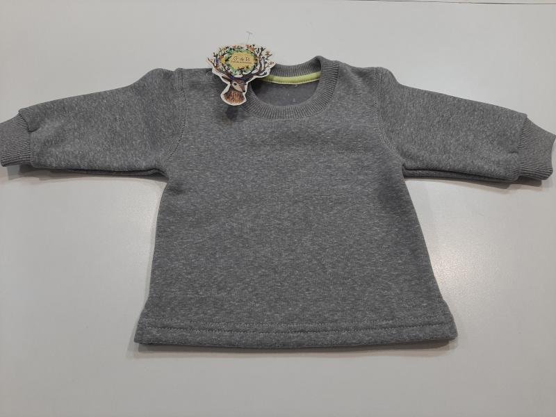 BUZO DE FRISA C/CUELLO REDONDO GRIS T.06M