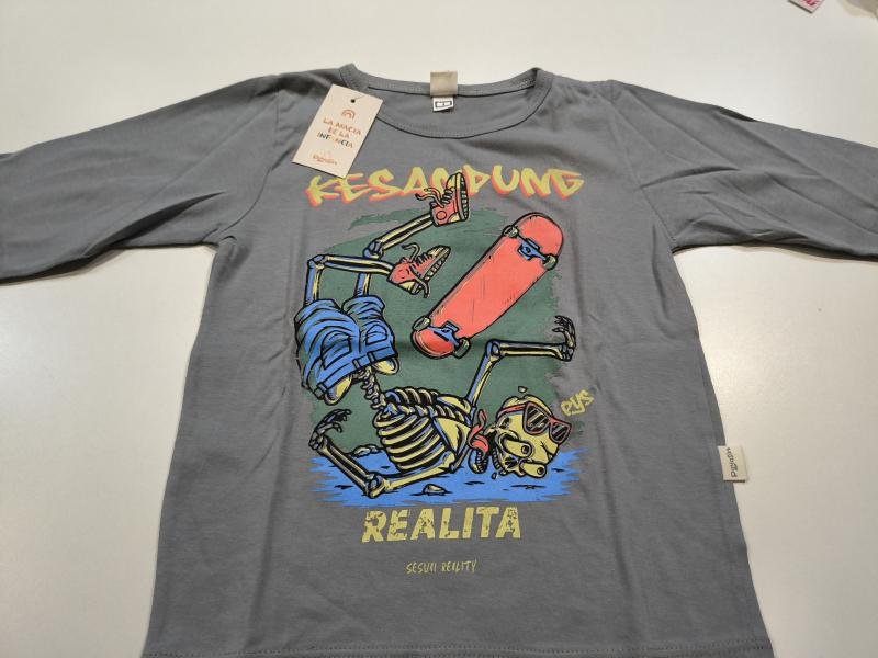 REMERA M/L CLASICA GRIS GRE VARON T.3