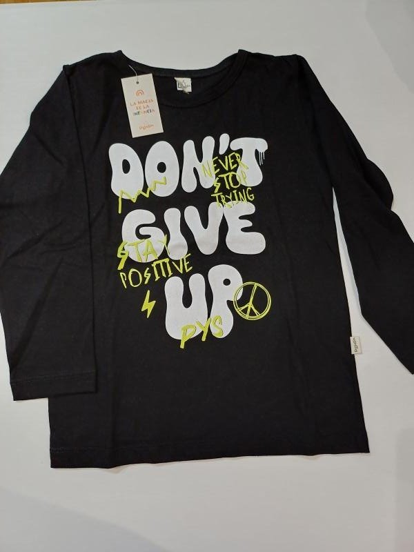 REMERA M/L CLASICA T.06 NEGRI