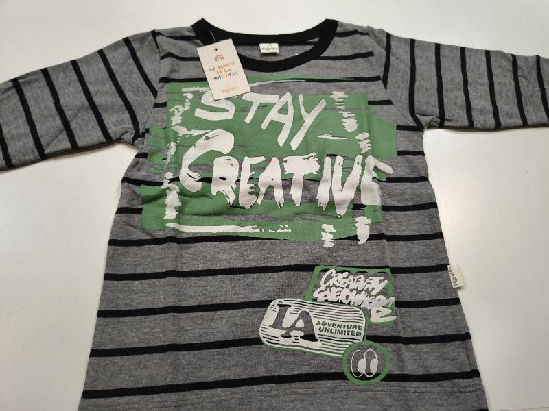 REMERA M/L JERSEY RAYADA VARON T.3