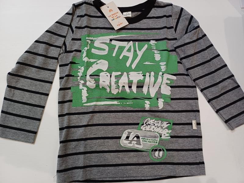 REMERA M/L JERSEY RAYADA VARON T.04