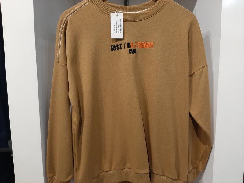 BUZO OVERSIZE CUELLO REDONDO C/RECORTE NENE MARRON CLARO T.14
