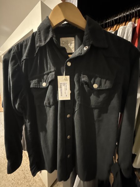 CAMISA CORDEROY VAQUERA NENE NEGRA T.10