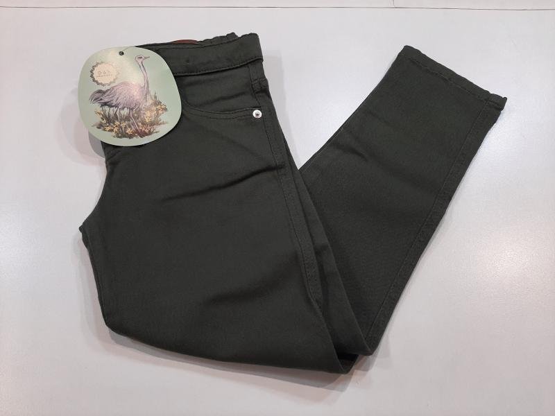 PANTALON ALARCE DE GABARDINA VARON VERDE MILITAR T.08