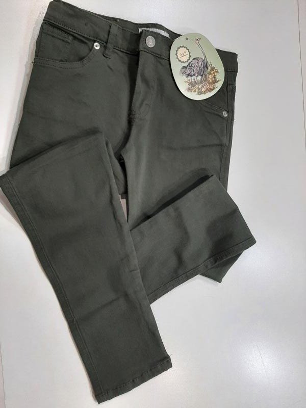 PANTALON ALARCE DE GABARDINA VARON VERDE MILITAR T.10