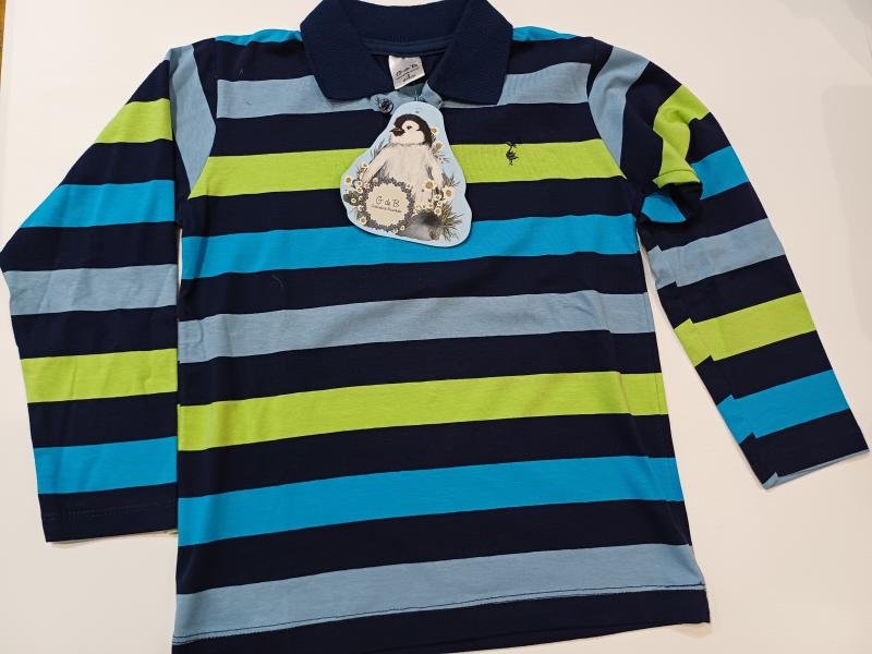 CHOMBA M/L CORZUELA DE JERSEY RAYADA T.04