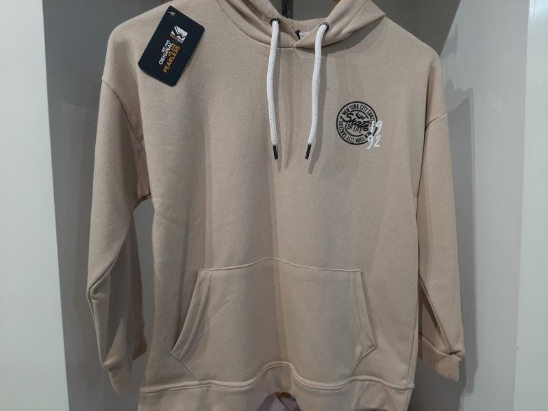 CANGURO RUSTICO CLASICO OVERSIZE  CELESTE BIGE T.10