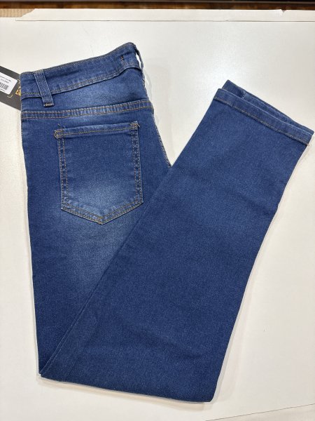 PANTALON JEAN REGULAR SPANDEX AZUL T.36