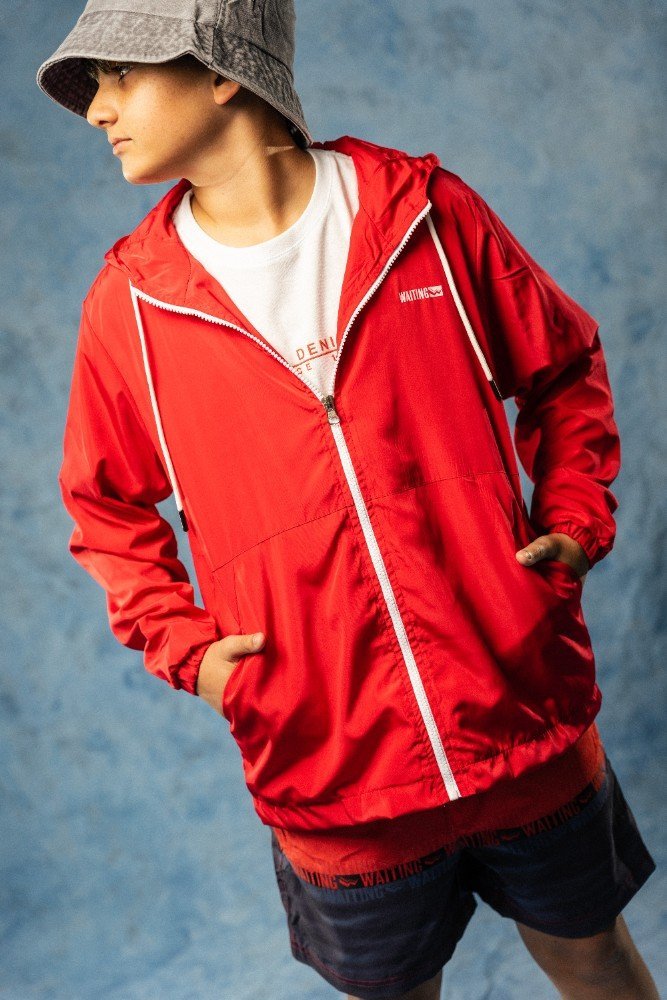CAMPERA BOMBER CON RECORTE INT AZUL T.14