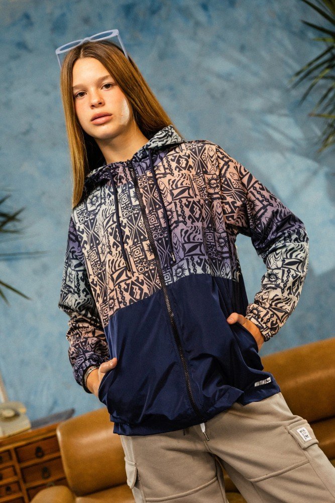 CAMPERA BOMBER SUBLIMADA C RECORTE INT RED T.14